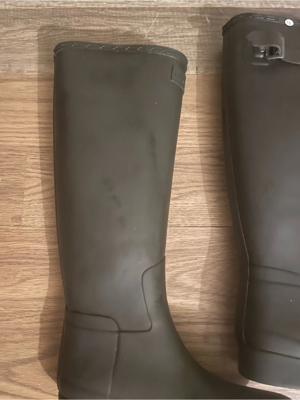 Hunter Women's Matte Black Tall Rain Boots with Side Buckle